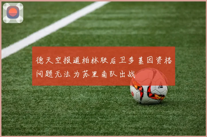 德天空报道柏林联后卫多基因资格问题无法为苏里南队出战